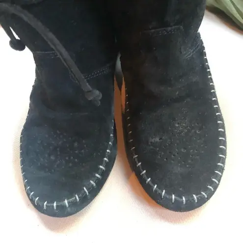 Steve Madden ‎ Lace Up Moccasin Boots Black Size 6 - Image 7