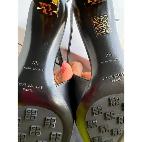 Givenchy BLACK classic G CUBE SLINGBACK PUMP size 35