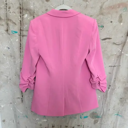 Cinq a Sept Crepe Khloe Blazer in Neon Pink Size 2