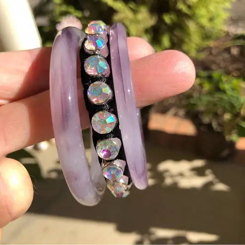 2 Ice Purple Lavender bangles Bracelets
