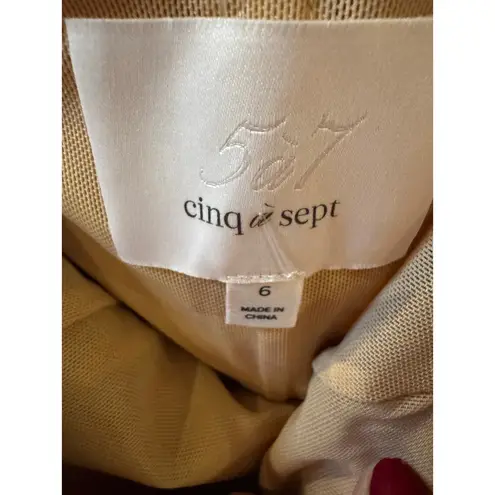 Cinq à Sept Kennith Silk-Trim Mini Dress in Cherry Tomato Women's Sz 6