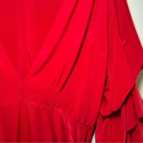 MISA Los Angeles Red Bodysuit women’s small holiday fall classic ruffle girly