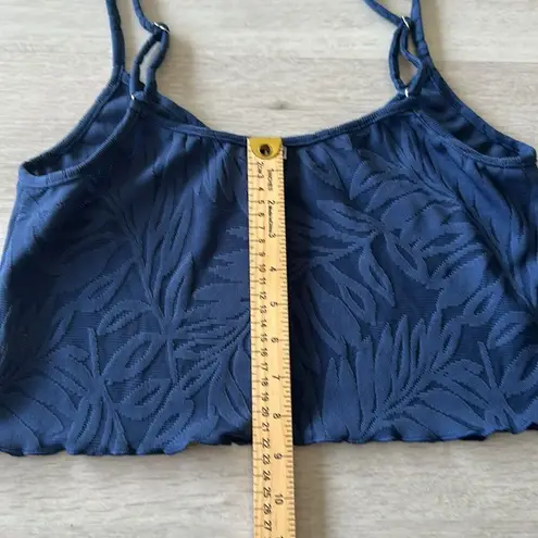 Wicked Weasel Sexy 9219 Peachy Palms Crop Top Navy M NWT Blue Size M