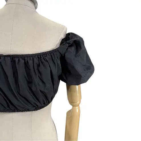 STAUD Ant Off The Shoulder Crop Top Size Small Black