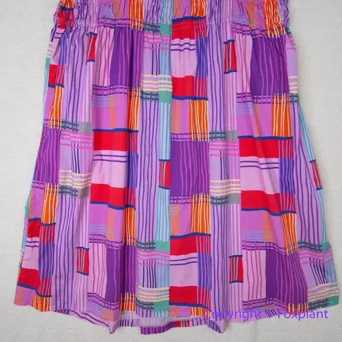 Eloquii Eloqui Shift Dress Smocked Bodice Empire Gathered Color Block Midi plus size 26