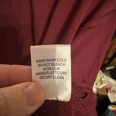 Oddi Los Angeles | Women's Oversized Burgundy Top | Large