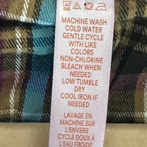 Brand New Savage X Fenty Tied Up Tartan Raw Hem Sleep Shirt Plaid Blue Size XL