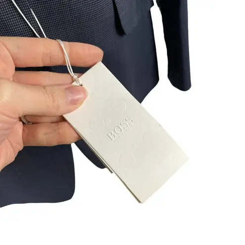 Hugo Boss New Women's 12 Jalouise Longline Stretch Wool Blend Blazer Career Job