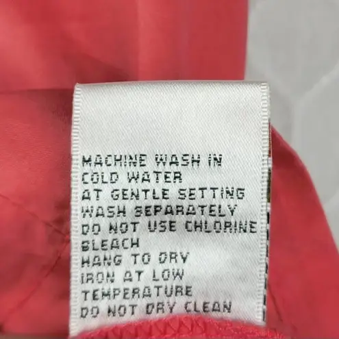 Katherine Barclay Womens Top Size M Coral Sleeveless Ruffles Side Zip Career