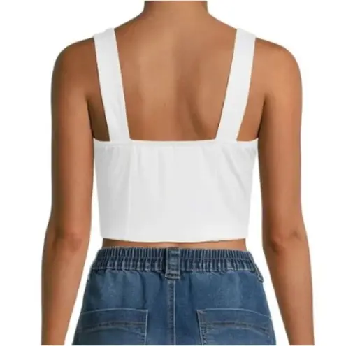Madden NYC New Women's White Double Layer Corset Top Size XL Extra Large Casual