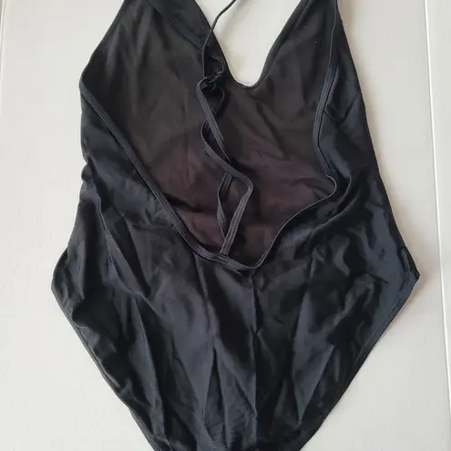 Boohoo Black One Piece Swimsuit Size Medium