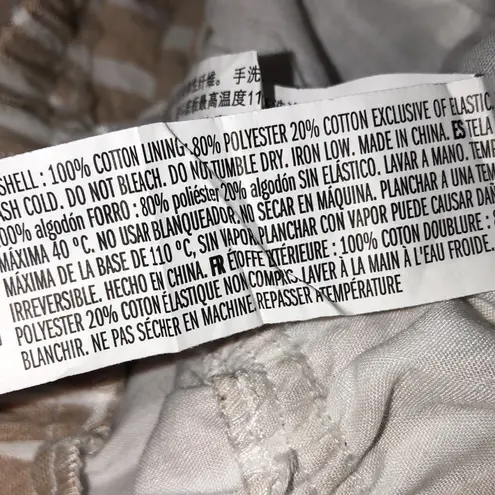 English Factory xsmall tan striped cotton romper