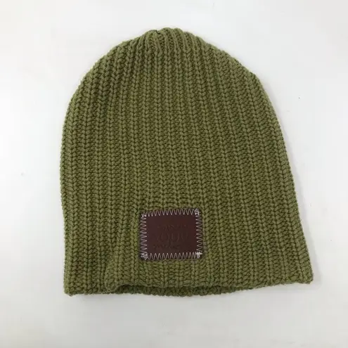 Love Your Melon Light Olive Green Cotton Knit Slouchy Beanie Hat Classic OS