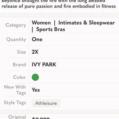 Ivy Park SALE•Blue Adidas x Monogram SportsBra