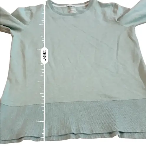 L.L.Bean Split Hem Pullover Sweatshirt Women’s Size Small Sea Green Heather Cozy