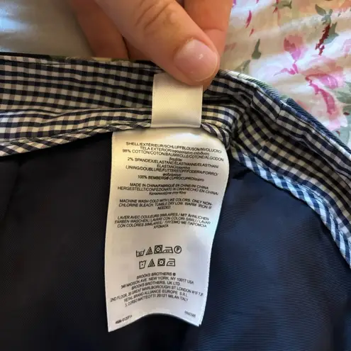 Brooks Brothers Navy Floral Cotton Skirt 12 Preppy Coastal Easter Spring Dummer