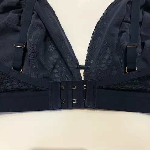 Lively Floral Lace Busty Bralette Blue Size 36 E / DD