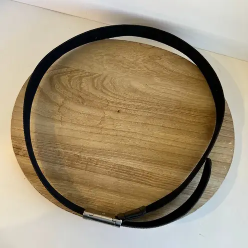 Dickies Vintage 90s Black Genuine Leather Silver Snap Buckle Closure Size XL