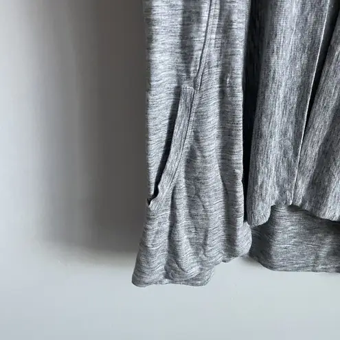 Athleta  Size XXS Gray Pranayama Wrap Sweater Top Open Thumbholes Cardigan