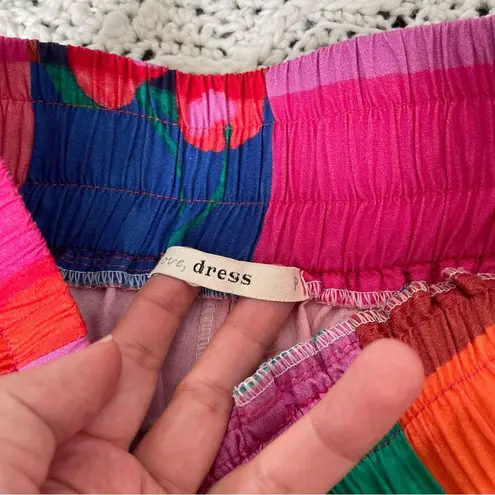 Love, Dress Retro Color Block Cherry Floral Flowy Shorts Multicolor (XSmall) Blue Size XS