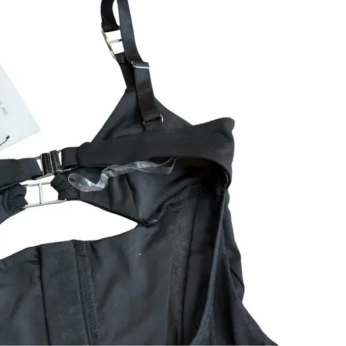 Outcast Size S Dominate Cutout Corset Bodysuit Black Sexy Going Out Baddie NWT