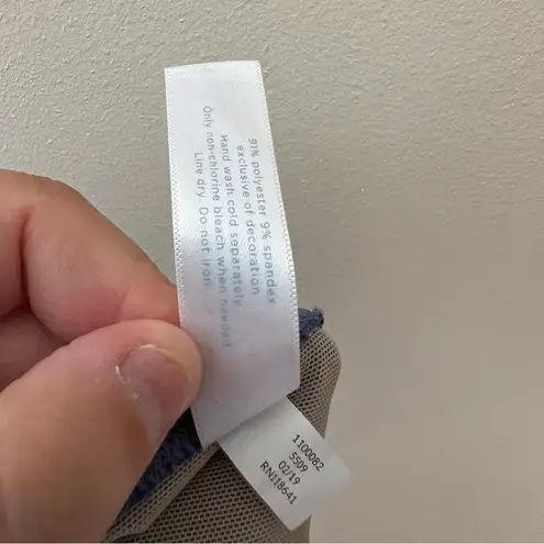 Cacique Lane Bryant Women’s‎ Swim Bikini Top Knot Ribbed Blue Size 18