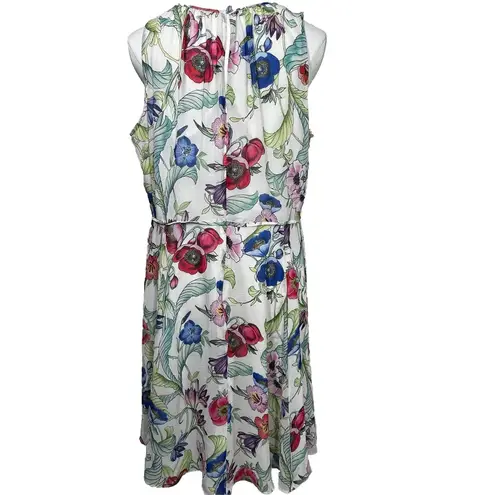 Women’s Sleeveless Floral Dress White Multicolor Size M (pit To Pit 19.5”) Size M