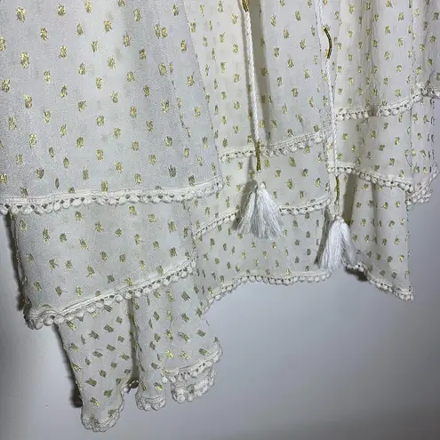 Catherine Malandrino Layered Boho Skirt XL White