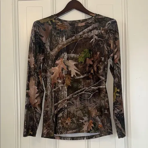Camo Long Sleeve Tee Brown Size XS