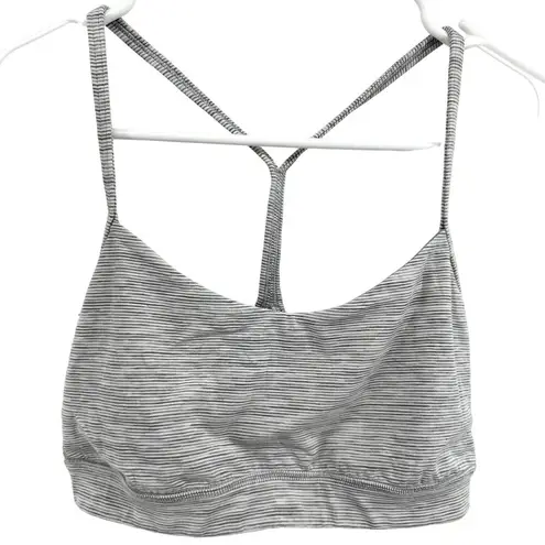 Lululemon Flow Y Nulu Sports Bra A–C Cups Wee Are From Space Nimbus Battleship 8 Gray Size M
