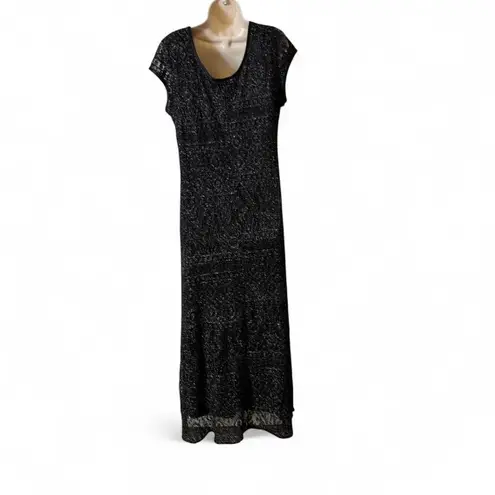 Vintage Floor Length Dress Black Size 18