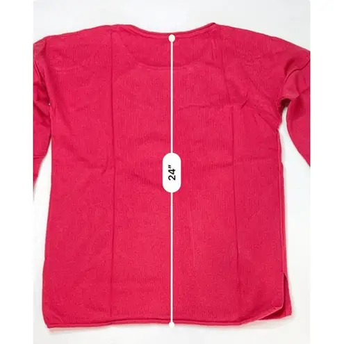 J. Society Red Round Neck Elbow Patch Long Sleeve Sweater SMALL Fall Retro