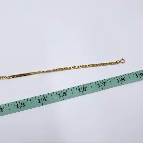 Vintage 80s 90s Zig Zag Squiggle Necklace Gold Tone Red Enamel Retro Wavy Artsy