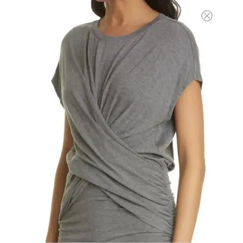 frame denim NEW FRAME Ruched Crisscross Dress in‎ Gray