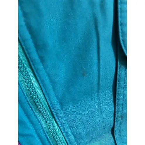 Pacific trail Vintage Coat Large Teal Purple Hooded Jacket Coat Lined Outerwear*