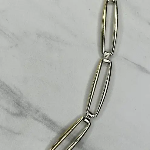 Skinny Silver Gold Chain Link Belt Large XL Two Tone ✨