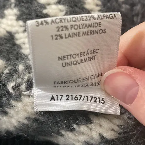 White + Warren soft alpaca jacquard longline patterned vest size XS Gray