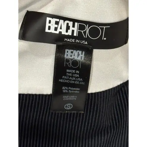 Beach Riot Eva Ribbed Colorblock Black Bra Top Athleisure Activewear Yoga s