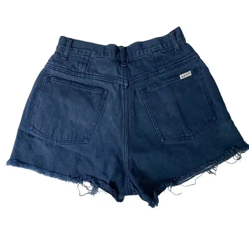 Beverly Hills Denim Shorts 7 8 Blue High Rise Button Fly Vintage Size undefined