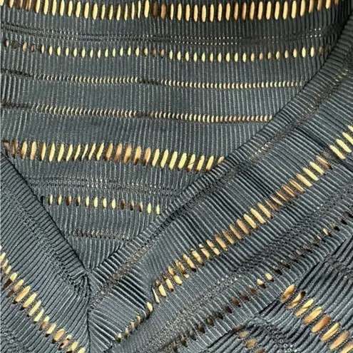 Kona Sol Women's Navy Crochet Nude Liner High Neck One Piece Swimsuit Size S NWT