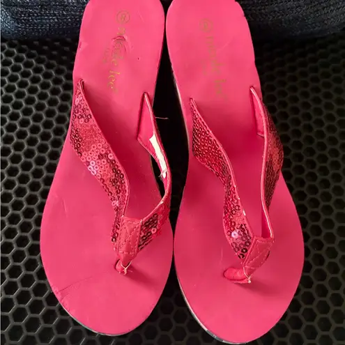 Nicole Lee Pink wedge Sandals