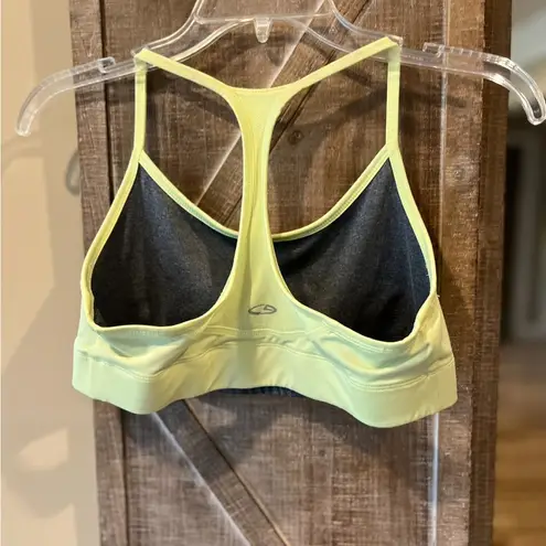C9 by Champion Yellow and Gray Racerback Sports Bra Size L