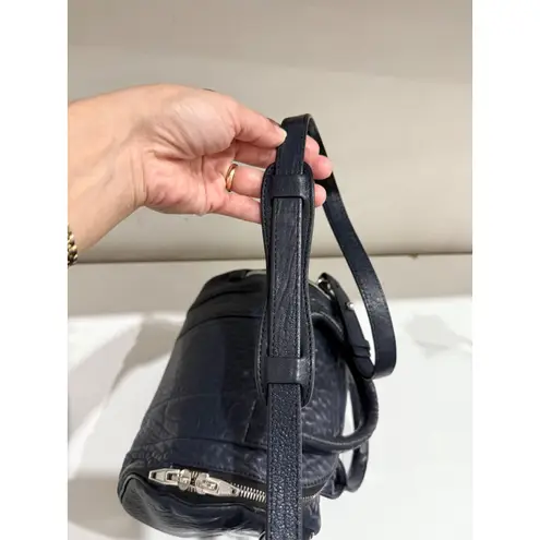 Alexander Wang Black Pebbled Leather Studded Rockie Crossbody