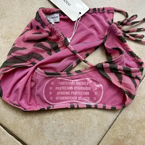 Dolce & Gabbana | Pink Zebra String Bikini Bottoms 🐆