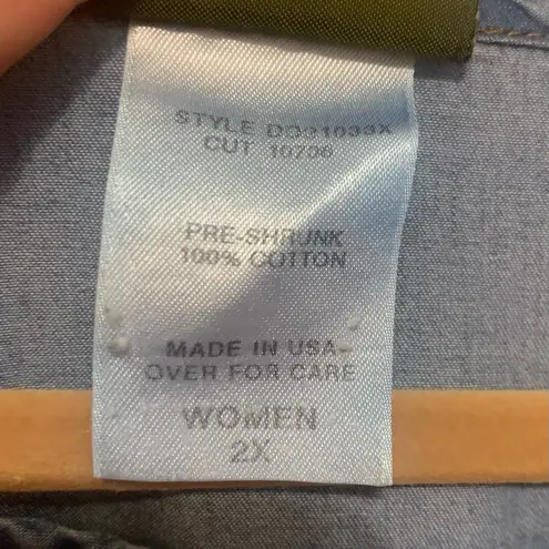 Blue Cactus Women’s Maxi Denim Tribal Southwestern 2X Dress. 2594