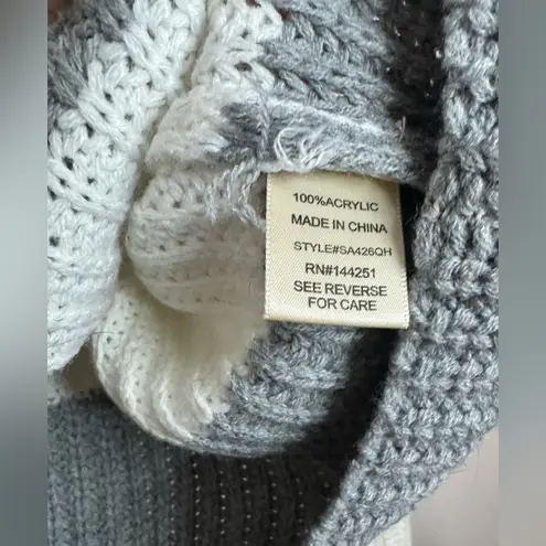 Sincerely Jules | Acrylic Cream, Brown, & Gray Striped Sweater | Size Small