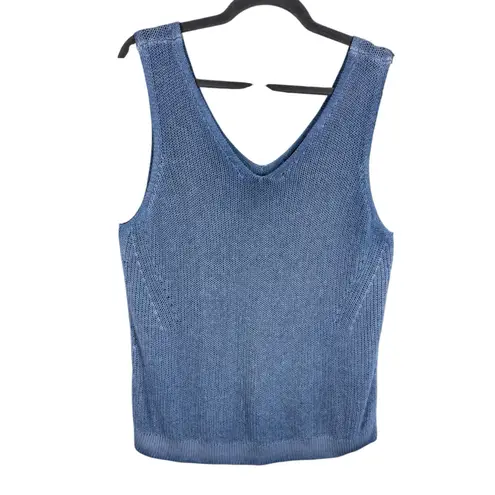 Charlie B Blue Loose Knit V