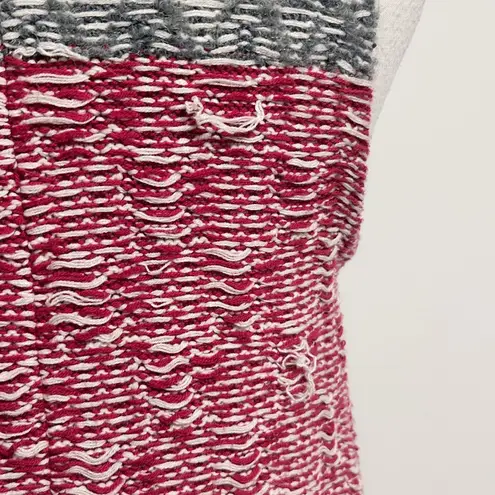 Anthropologie Sleeping On Snow Red Ivory Quillins Jacquard Open Vest Duster M/LP Size undefined - Image 10