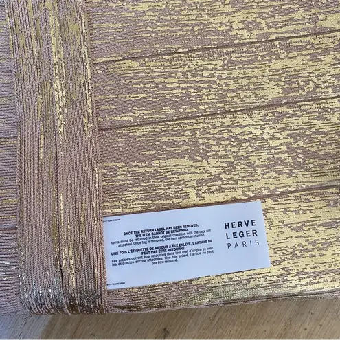 Herve Leger NEW HERVÉ LÉGER
Off-the-shoulder metallic bandage mini dress