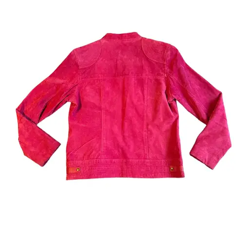 Ruff Hewn Womens Size Small Pink Leather Suede Jacket Barbie Pink